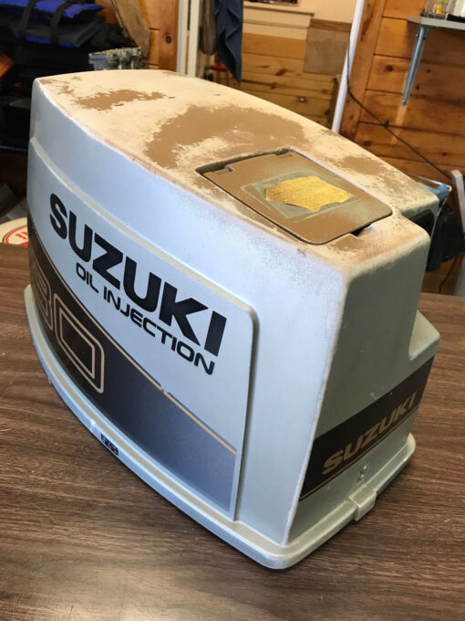 1989 Suzuki DT 30 HP 2 Stroke Engine Top Cowl Shroud Cover Hood Freshwater MN,,