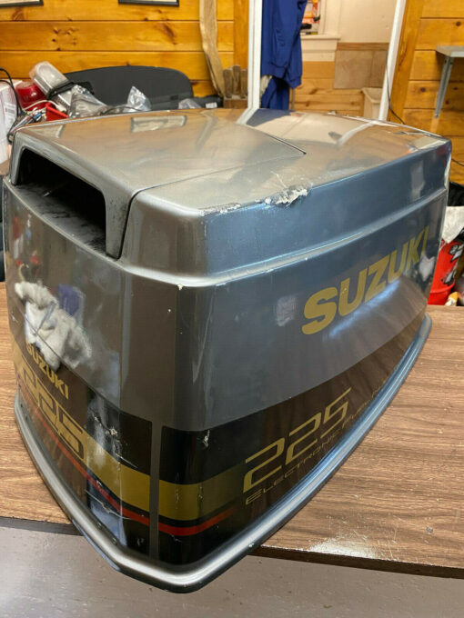 1992 Suzuki DT 225 HP EFI 2 Stroke Hood Top Cowl Cowling Shroud Freshwater MN