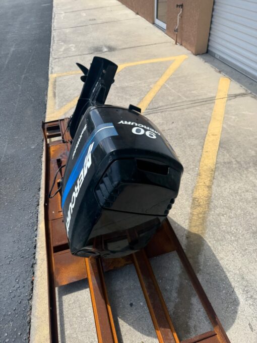 2003 Mercury 90 hp ELPTO 2-Stroke 20" Outboard Boat Motor Engine Runs Well,,