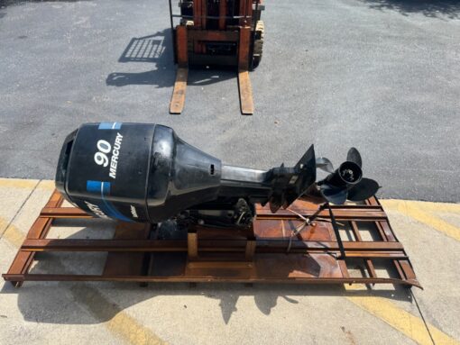 2003 Mercury 90 hp ELPTO 2-Stroke 20" Outboard Boat Motor Engine Runs Well,,