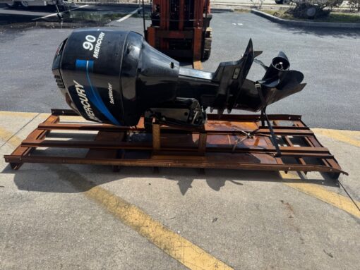 2003 Mercury 90 hp ELPTO 2-Stroke 20" Outboard Boat Motor Engine Runs Well,,