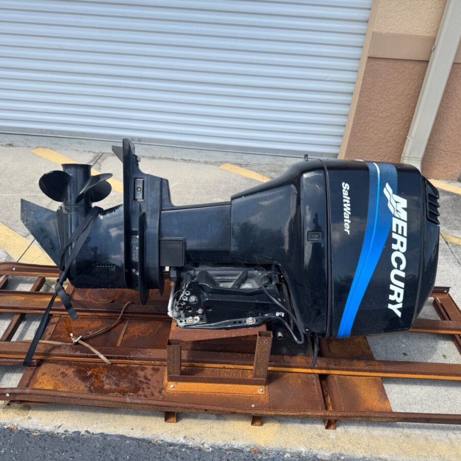 2003 Mercury 90 hp ELPTO 2-Stroke 20" Outboard Boat Motor Engine Runs Well