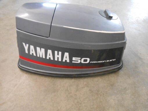 6H5-42610-44-EK Yamaha 1990 50hp ETMLD Outboard Motor Top Cowl Hood (B)