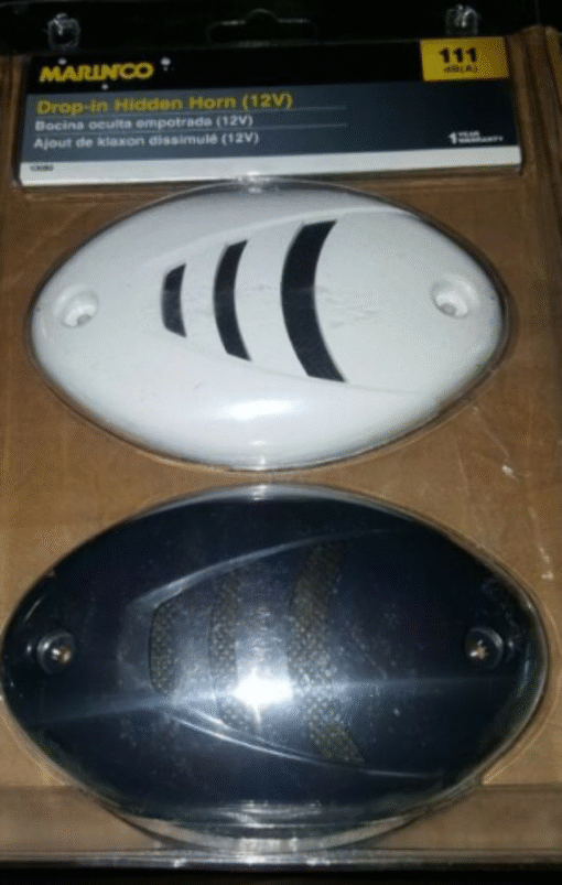 AFI 10080 Boat XLOUD Horn Drop-In Hidden with Black-White Grill 12V 4A Marine,,