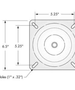 Attwood 1002-SS Boat Seat Mount Lock'n-Pin 3/4