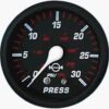 Faria 14612 Professional Red Gauge Water Pressure Gauge Kit 30 PSI Boat Marine