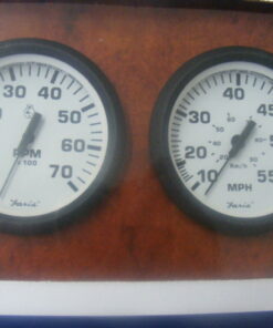 Faria Euro White OUTBOARD Gauge SET KT9795 Speedometer-Tachometer-Fuel-Voltmeter,,