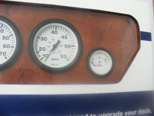Faria Euro White OUTBOARD Gauge SET KT9795 Speedometer-Tachometer-Fuel-Voltmeter,,