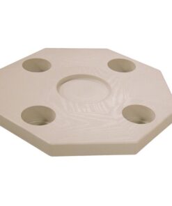 JIF DSI Octagonal Table Top ONLY Ivory Plastic for Floor Mount Boat Marine