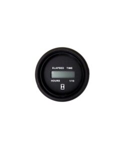 Marpac 7-2075 Hourmeter Black Face Engine Gauge All Black Domed 100K Hours Boat