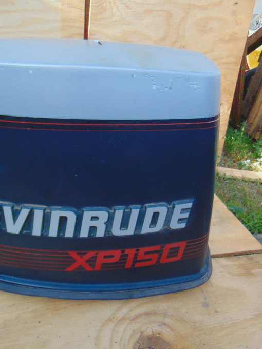 Rare Vintage Evinrude XP-150 HP VRO V-6 Outboard Motor Hood Cowl Test,,