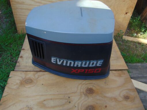 Rare Vintage Evinrude XP-150 HP VRO V-6 Outboard Motor Hood Cowl Test