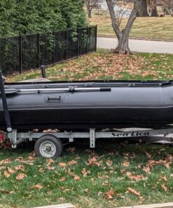 Bris 15.5 Ft. Inflatable Boat with Trailer, Outboard Motor, Trolling Motor & Accessories