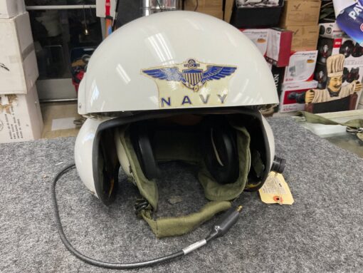 Original US Navy Gentex SPH-3C Helicopter Flight Helmet – XL Size Pilot Helmet (Unused, Vintage)