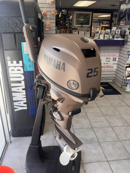 2024 Yamaha F25SWTHC3 25HP Outboard Motor | 15" Shaft | Tiller Handle | Electric Start & Pull Start | Fuel Injection | 3-Year Yamaha Warranty