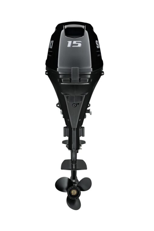 New Suzuki DF15AS5 15HP 4-Stroke Outboard Motor – 15” Shaft, EFI, Tiller – 5-Year Warranty - Image 2