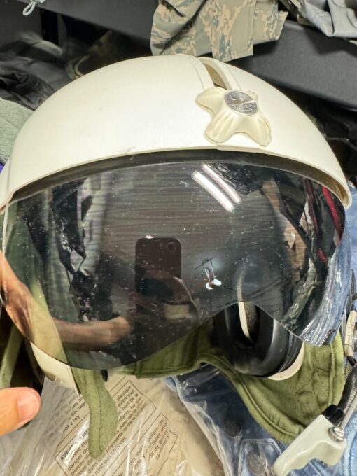 Original Gentex SPH-4 USAF Helicopter Flight Helmet XL – Dual Visor, Mic & Speakers (1984) - Image 2