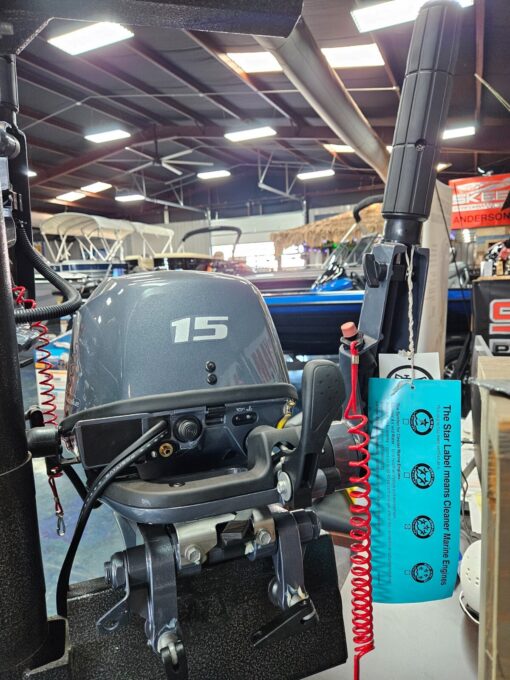 Yamaha F15SEHA 15HP 4-Stroke Outboard Motor – Electric Start, Tiller Handle, New in Box - Image 4