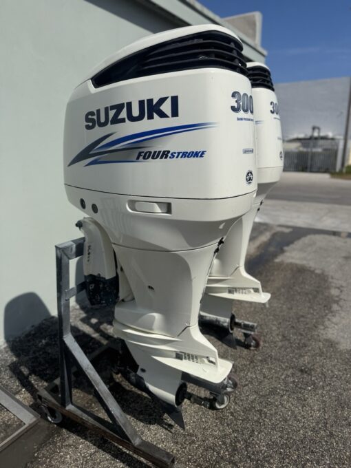 Pair of 2016 Suzuki 300 HP Four-Stroke Outboard Motors – Counter Rotating, 25” Shafts – EFI, Power Tilt & Trim – Includes Controls & Harnesses - Image 3