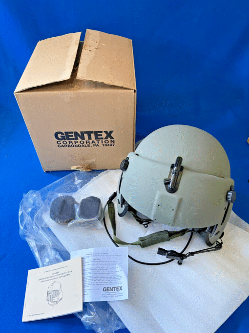NOS Gentex HGU-56/P XL Helicopter Pilot Flight Helmet – U.S. Army Aviation – Unissued - Image 3