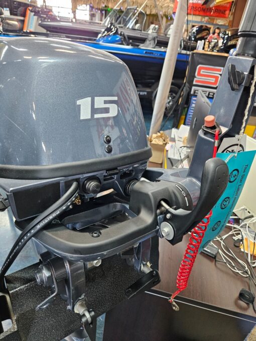 Yamaha F15SEHA 15HP 4-Stroke Outboard Motor – Electric Start, Tiller Handle, New in Box - Image 6
