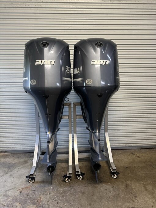 2019 Yamaha F300 Outboard Motors – Twin 300HP 4-Strokes – 30” Shafts – Low Idle Hours – Clean Running