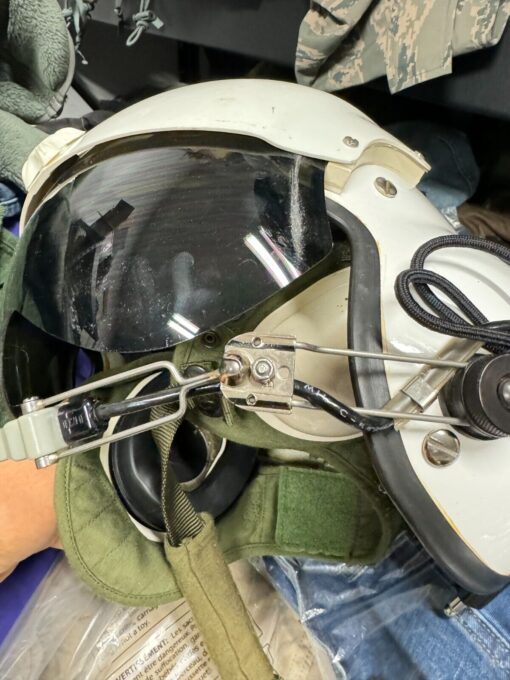 Original Gentex SPH-4 USAF Helicopter Flight Helmet XL – Dual Visor, Mic & Speakers (1984) - Image 8