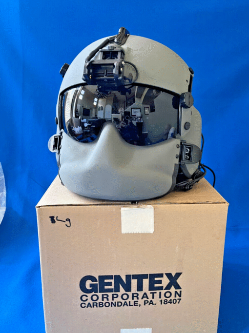 Gentex HGU-56/P XL Helicopter Pilot Flight Helmet – NVG-Ready, MFS Face Shield – Used, Excellent