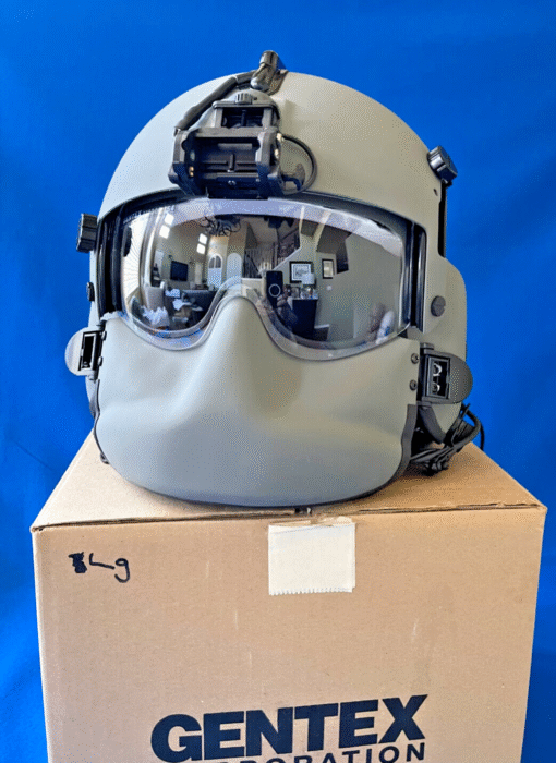 Gentex HGU-56/P XL Helicopter Pilot Flight Helmet – NVG-Ready, MFS Face Shield – Used, Excellent - Image 7
