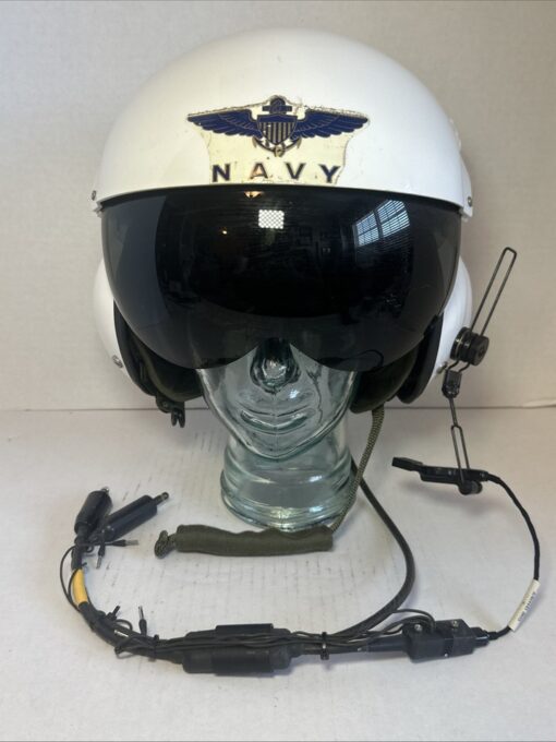 Vintage US Navy SPH-3C Helicopter Flight Helmet – Gentex Pilot Helmet NOS? – Original Military Gear