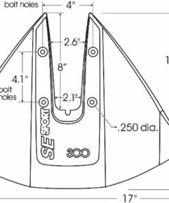 Sport SE300 GRAY Hydrofoil 40 to 350HP Outboard-Sterndrive Boat Stabilizer,,