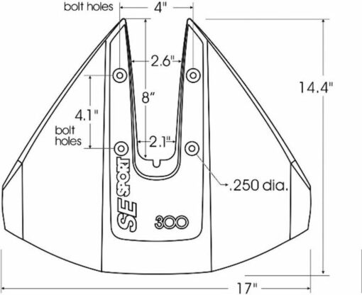Sport SE300 GRAY Hydrofoil 40 to 350HP Outboard-Sterndrive Boat Stabilizer,,