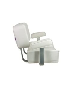 Springfield White Deluxe Helm Boat Captain Seat 1040002 Armrest Boat Aluminum,,