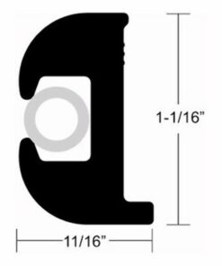 Taco Metal V11-0809BKA Flexible Black Vinyl Rub Rail 1-1/16"x50' Marine Boat