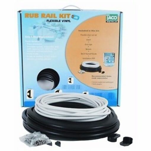 Taco Semi-Rigid Rub Rail Kit 1-7/8"x3/4"x30' V11-4135BKA3 Black w/ no Insert