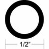 Taco V12-0003 Flexible Vinyl Insert BLACK 1/2"x70 for Vinyl Rub Rail V11242