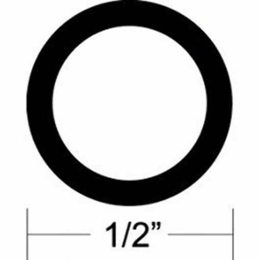 Taco V12-0003 Flexible Vinyl Insert BLACK 1/2"x70 for Vinyl Rub Rail V11242