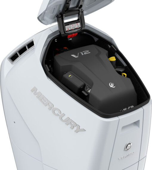 Twin Mercury 600 HP extra long shaft V600 XL V12 Verado White (including drive-by-wire controls, instruments and propeller),,
