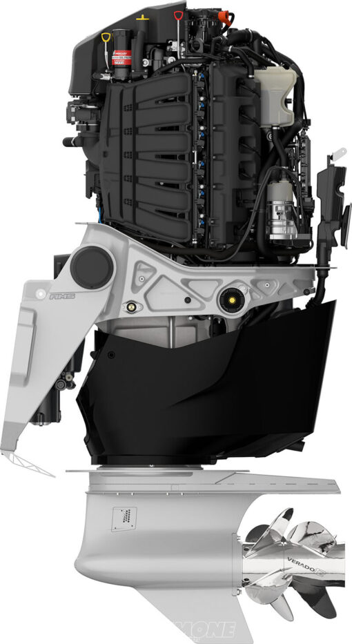 Twin Mercury 600 HP extra long shaft V600 XL V12 Verado White (including drive-by-wire controls, instruments and propeller),,